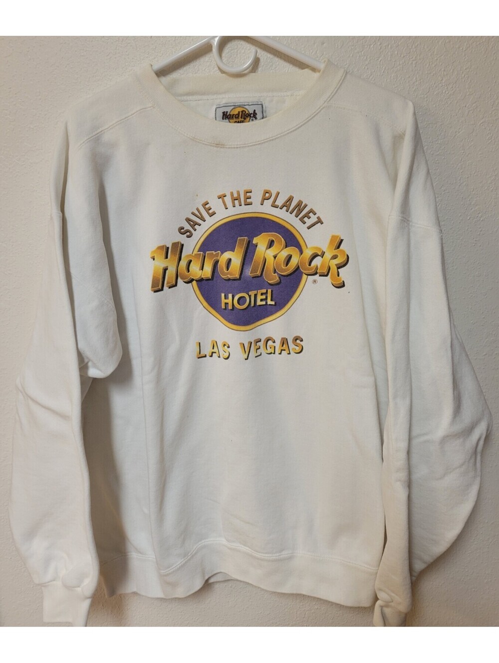 Vintage Hard Rock Hotel Las Vegas Sweatshirt Save The Planet Size XL